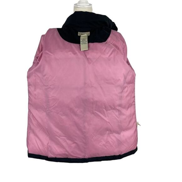 LL Bean Black and Pink Puffer Feather Down Puffer Full Zip Ski Winter Jacket M - Picture 15 of 15